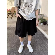 夏季新款美式短裤男潮牌薄款设计感小众宽松大码运动休闲五分裤子，男装牛仔裤，四季星座505