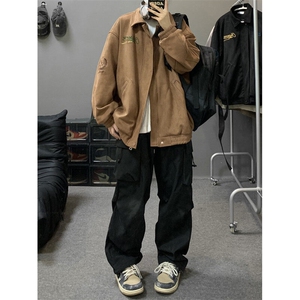 麂皮绒刺绣夹克   WT2338-特P75-138   加棉特P85-控148图片