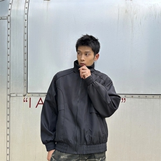 秋季2025老钱风抖音纯色休闲立领夹克店主风A236-82522-P130，男装夹克，电商A236