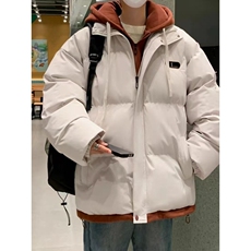 假两件棉服男款冬季宽松休闲加厚保暖棉衣外套日系潮流连，男装棉衣，星座218-8