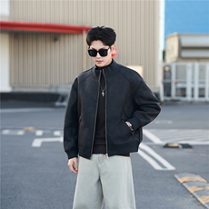 皮毛一体外套男士2025新款皮衣冬季加绒加厚皮夹克B328-7118-P185，男装夹克，电商B328