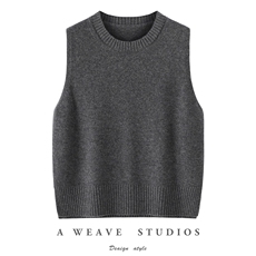 2025年秋季时尚百搭通勤简约休闲圆领马甲,女装马甲,美斯格特羊绒,清河羊绒市场 2025年秋季时尚百搭通勤简约休闲圆领马甲,女装马甲,美斯格特羊绒,清河羊绒市场