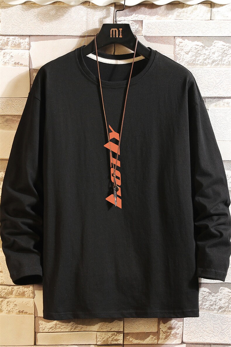 TX3006-P28纯棉长袖t恤男大码圆领打底衫体恤上衣服,男装T恤,电商A040A