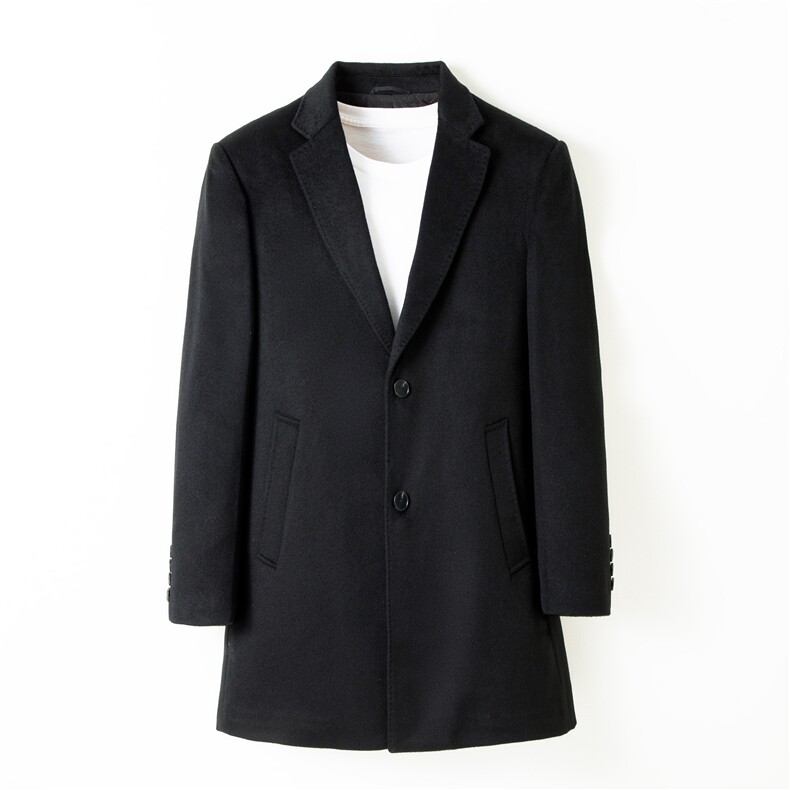 羊毛大衣男厚款休闲外套中年男士休闲西服领上衣ALXB8205-P330,男装西服,电商B212（原钱塘6029）