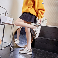 真皮小白鞋女2023冬季新款平底加绒板鞋女休闲百搭厚底菱格女鞋潮，女鞋休闲鞋，电商A223