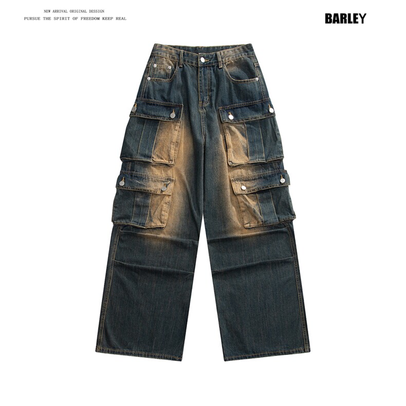 809B新春现货！美式工装宽松复古牛工装裤809B-605-P58控98,男装工装外套,星座809B（原星座805）