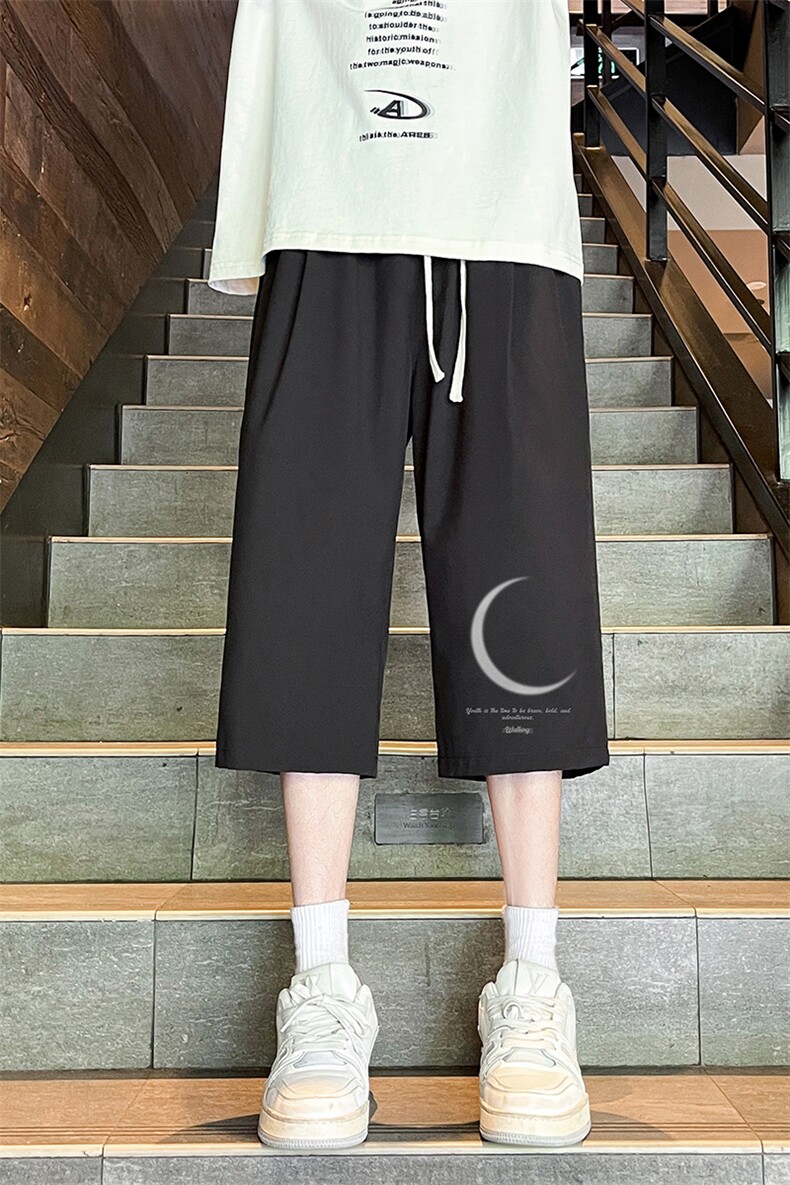 冰丝七分裤男大码速干短裤男五分裤港风风格QK72349-P25,男装休闲裤,电商A040