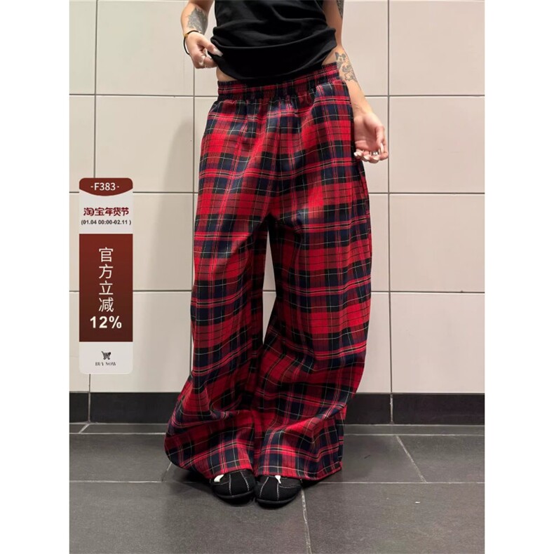 【高质量特批45】男女春秋格子休闲显瘦裤子610A-W5040,男装休闲裤,星座610A