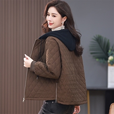 连帽宽松加棉加厚棉衣女加厚冬季棉服女外套，女装棉衣/棉服，3200格调