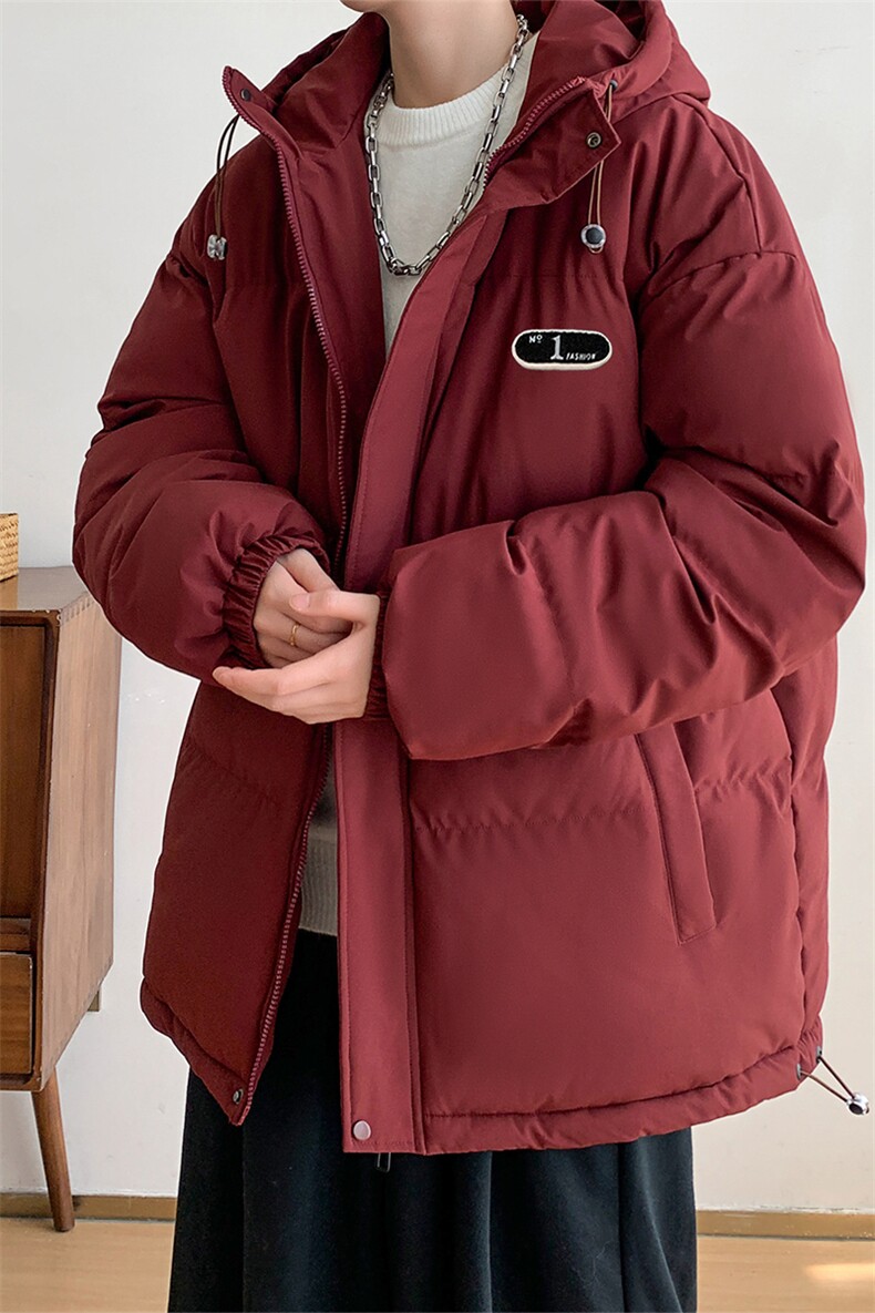 棉衣男冬季新款港风宽松连帽加厚羽绒棉学生棉服MF500-P69,男装棉衣,星座214-3