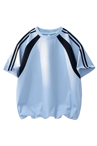 美式运动球服短袖男夏季潮牌重磅纯棉宽松休闲凉感t恤HH5713-P25图片