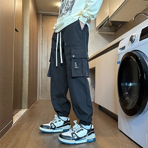 港风休闲裤宽松运动裤拖地裤束脚裤男KP863 P55图片