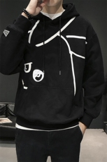 【】A003-HW3081-P55冬装新款加厚加绒连帽男士卫衣木木1，男装卫衣，电商A003
