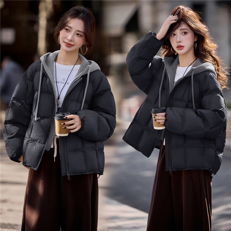 90%白鸭绒2025年冬季新款宽松羽绒服,女装羽绒服,布依丽人