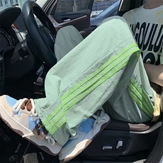 多巴胺速干休闲裤男潮流三条杠撞色宽松直筒高密塔丝隆KA604，男装休闲裤，星座1116A-1（原606A）