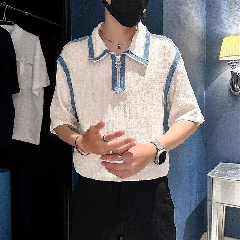 网络图现货夏装新款男设计个性短袖衬衫R22501-P48,男装T恤,星座1005-4