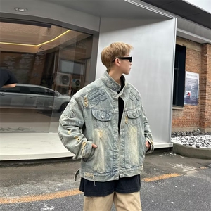 牛仔夹克美式复古刺绣外套JK0829-P95图片