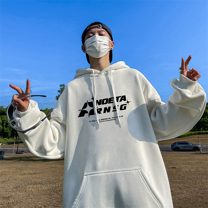 抖音得物供货可提供视频春装重磅美式宽松连帽卫衣DL2422,男装卫衣,电商A486-1