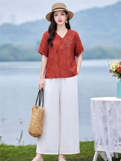 现货秒发新中式复古套装，女装套装/套裙，韩蔻秀