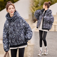 现货白鸭绒有帽可拆2025年冬季潮羽绒服女外套，女装羽绒服，米雪儿