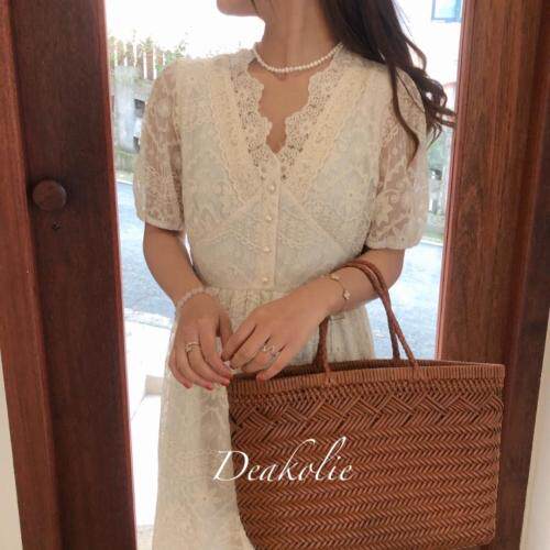 蕾丝连衣裙，女装连衣裙，德咔俪