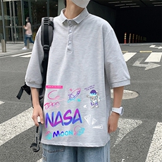 PL57186-P35翻领短袖polo衫男大码胖子半袖t恤男有领保罗衫模特，男装Polo衫，电商A040
