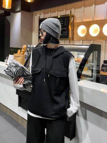 新款秋装卫衣马甲,女装卫衣/绒衫,火红