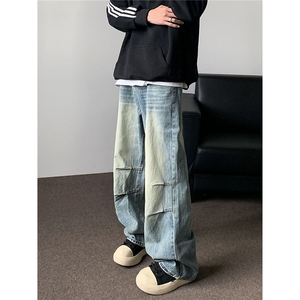 秋冬季美式高街牛仔裤男 潮牌个性显高设计感休闲裤G6059/P55图片