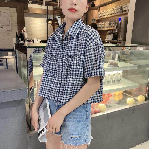 夏装格子可以外搭单穿，女装，悠奈尔