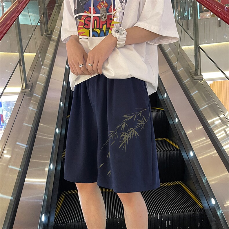冰丝短裤男士大码宽松休闲五分裤男运动中裤MK37382-P15,男装休闲裤,电商A040
