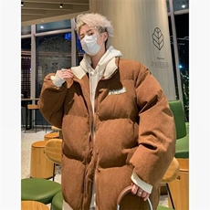 2024新款美式棉袄男冬季加厚棉服复古宽松立领棉衣外套W89/P85，男装棉衣，星座506