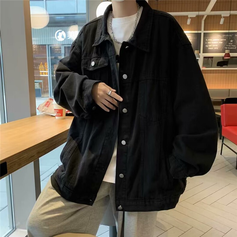 牛仔外套男宽松ins百搭潮牌情侣衣服J1174P58,男装夹克,星座1116-2
