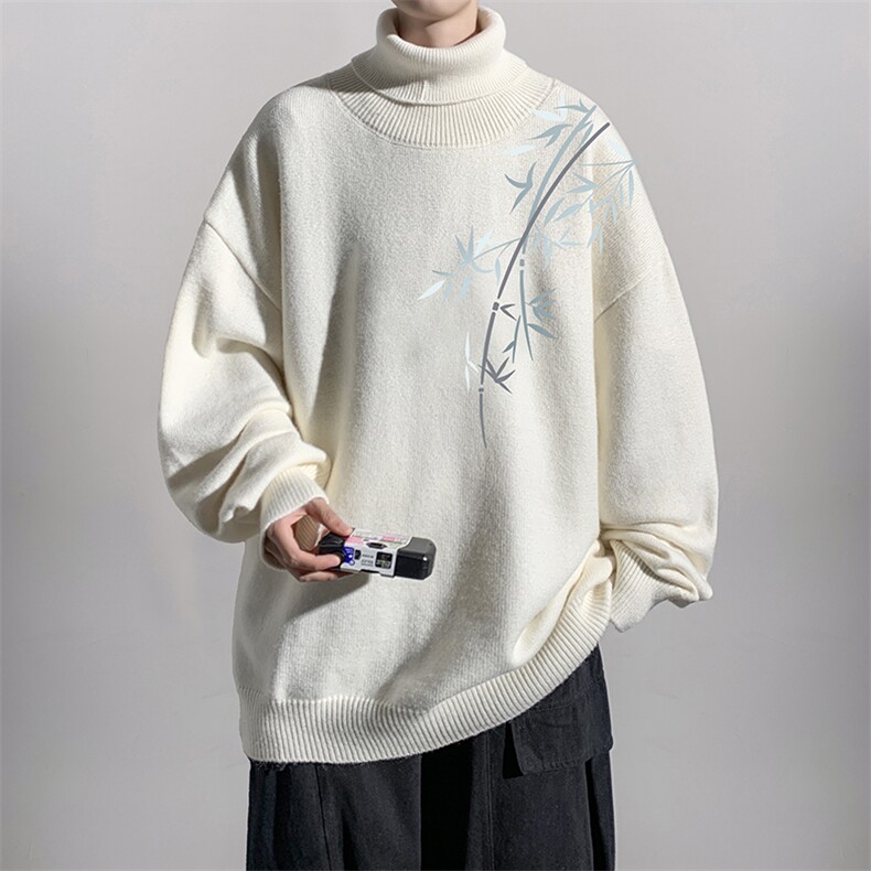 8XL高领毛衣男大码胖子堆堆领打底羊毛衫GM45393-P45加绒款-P65,男装T恤,电商A040