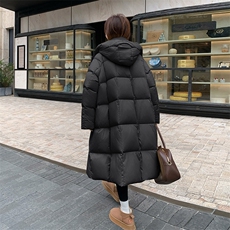 现90白鸭绒连帽龟背大被子款羽绒服柔软口袋小设计2C220-P385K539，女装羽绒服，2C220