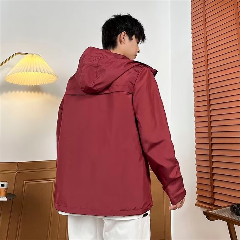 斜拉链冲锋衣外套男春秋季硬壳压胶防水锁温三合一夹克030/P68,男装夹克,星座506