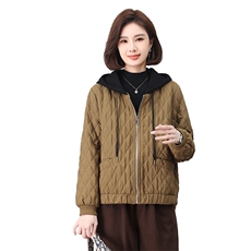时尚女装冬季新款刺绣加厚棉服外套显瘦保暖短款夹克，女装短外套，鑫鑫格
