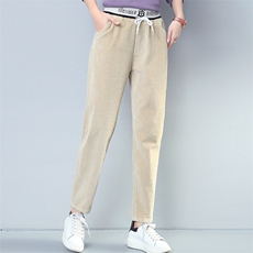 新款百搭休闲裤女高腰显瘦时尚哈伦裤宽松舒适长裤，女装休闲裤，丽影随形