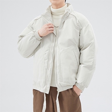 现货冬季美式休闲加厚雪山外套夹克立领纯色三防户外工装棉服，男装夹克，电商A443