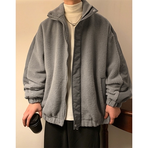 秋冬新款加厚羊羔绒外套男潮牌痞帅宽松休闲棉衣-A1440TP90控145图片