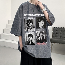 风复古亚麻短袖男棉麻t恤男半袖ZT71451-P35，男装T恤，电商A040