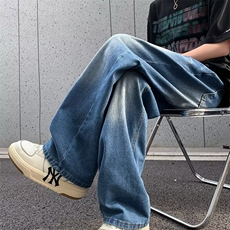 牛仔裤男士韩版潮流渐变色高街帅2024夏季新款ins长裤RK1837-P43，男装牛仔裤，星座412-3