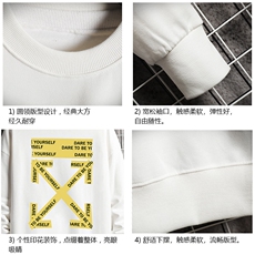 S6127-P28加绒款-P33秋季圆领卫衣男大码韩版宽松长袖外套网格，男装卫衣，电商A040A
