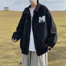 港风潮牌外套男2023秋季帅气宽松休闲美式潮牌小众设计感夹克，男装夹克，星座716-4