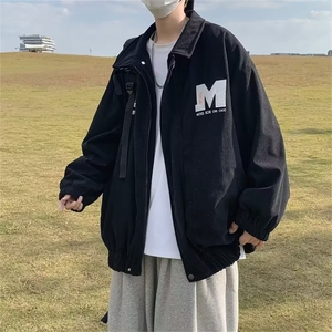 港风潮牌外套男2023秋季帅气宽松休闲美式潮牌小众设计感夹克图片