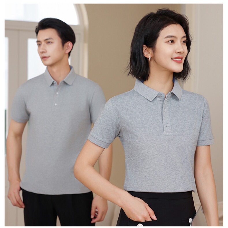 夏季200克冰丝团服工作服55长绒棉5氨纶POLO衫广告衫LS665p43,男装Polo衫,星座1602B（原101B-1）