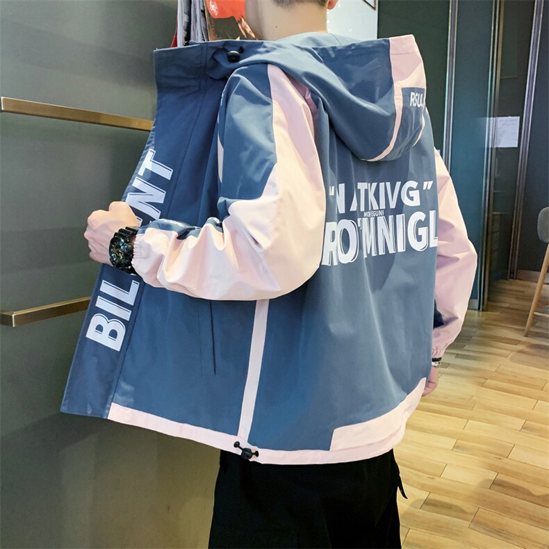男士外套男秋季2021新款韩版潮流上衣服运动休闲夹克DS874T,男装夹克,电商A102