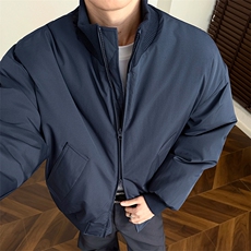 现货双拉链三防立领棉服男女美式高街飞行夹克宽松加厚棉衣冬，男装夹克，电商A486
