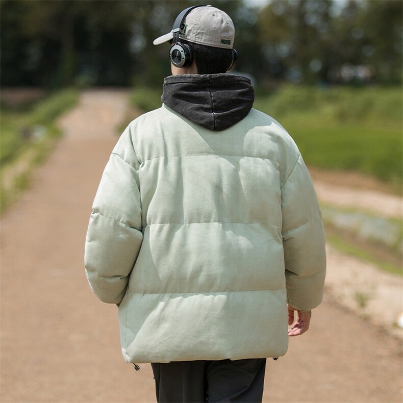 冬季新品男士极简风纯色立领男休闲百搭面包服A068-BSM19-TP75,女包手腕包,电商A068