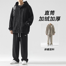 休闲加绒运动套装卫衣卫裤痞帅三件套SJT861-特批176加绒特批206，男装卫衣，星座718