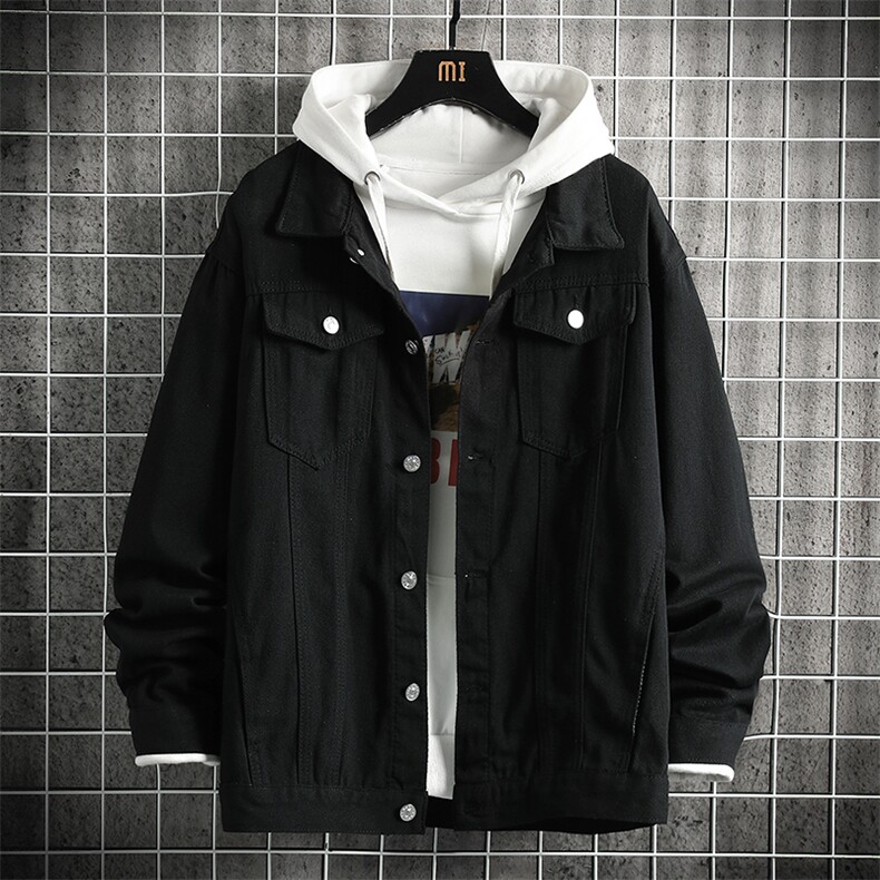 牛仔夹克男大码牛仔外套男茄克NJ77227-P60加绒款-P75,男装夹克,电商A040A